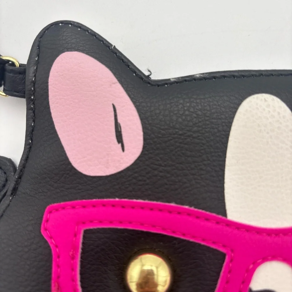 Betsey‎ Johnson Black and Pink Dog Baby Bag